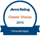 Avvo Clients’ Choice 2014 Personal Injury badge