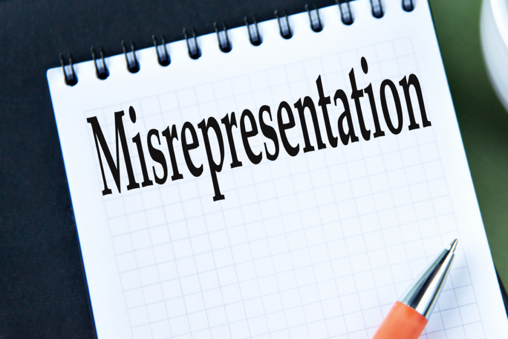 Fraud or Misrepresentation