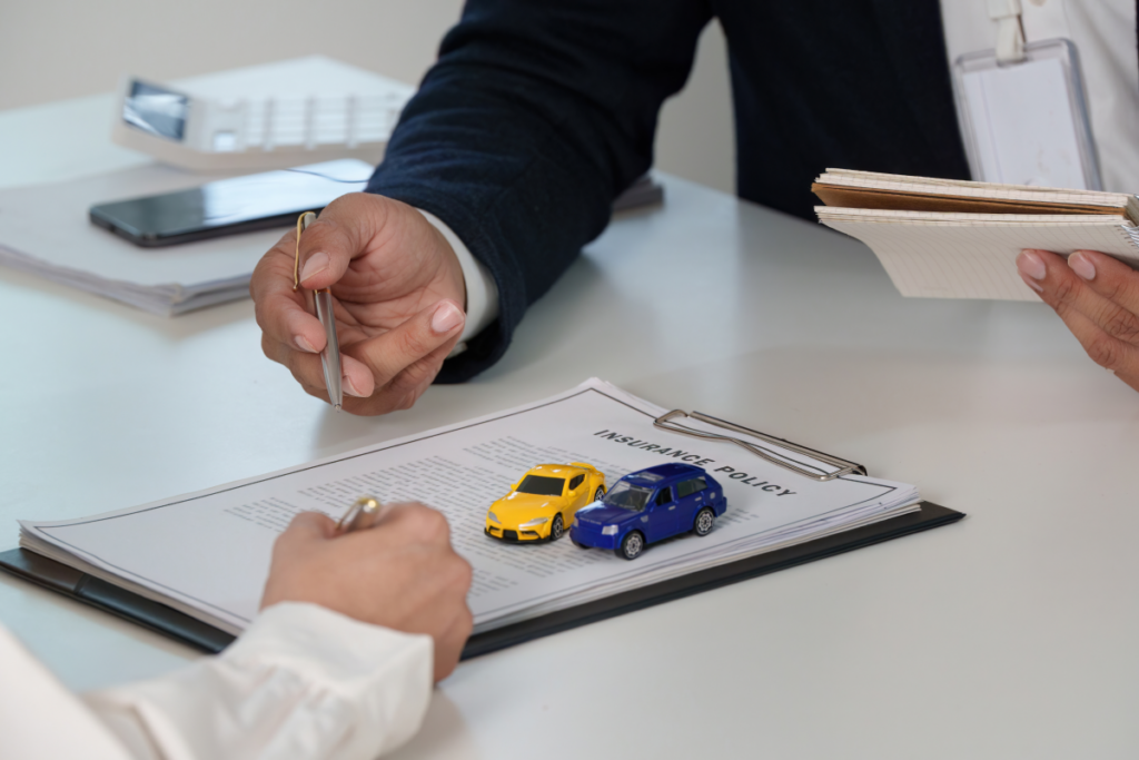 Insurance claim documentation process after a car accident