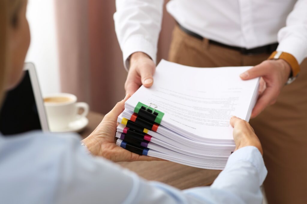 Documents supporting a personal injury claim